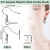 400Pcs 316 Surgical Stainless Steel Hook Earrings STAS-BBC0006-23-2