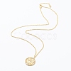 Brass Micro Pave Clear Cubic Zirconia Pendant Necklaces NJEW-J059-01T-2
