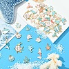 20Pcs 10 Styles Sea Animal Alloy Enamel Pendants ENAM-YW0004-35-4