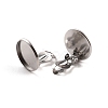 Non-Tarnish 316 Stainless Steel Clip-on Earring Findings STAS-I187-02A-P-3