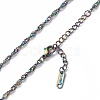 Ion Plating(IP) 304 Stainless Steel Singapore Chain Necklace for Men Women NJEW-K245-013D-2