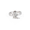 Non-Tarnish 304 Stainless Steel 12 Constellations/Zodiac Signs Open Cuff Ring for Women RJEW-S405-156P-H-1