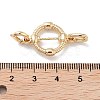 Brass Micro Pave Clear Cubic Zirconia Fold Over Clasps KK-K361-02G-5