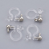 Brass Clip-on Earring Component X-KK-L169-09P-1