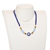 Glass Beaded Necklaces NJEW-JN02937-4