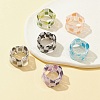 Resin Tartan Pattern Cuff Ring RJEW-FS0001-06-6