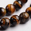 Round Natural Tiger Eye Gemstone Bead Strands G-J333-03-8mm-2