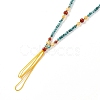 Adjustable Natural Turquoise Beaded Necklace Making MAK-G012-02-6