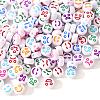 White Opaque Acrylic Beads MACR-YW0001-20-3