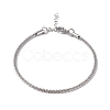Non-Tarnish 304 Stainless Steel Bone Rope Chain Bracelet for Women BJEW-I311-01B-P-1