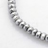 Electroplate Non-magnetic Synthetic Hematite Beads Strands G-J208G-13-1