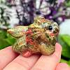 Natural Unakite Carved Figurines Statues for Home Desktop Decoration PW-WG05555-03-1