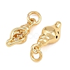 Brass Micro Pave Clear Cubic Zirconia Charms KK-Q085-02G-G-2