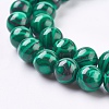 Synthetic Malachite Beads Strands X-TURQ-P028-04-8mm-3