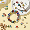 80Pcs Polymer Clay Rhinestone European Large Hole Beads with Silver Color Plated Brass Cores FPDL-LT0001-02F-5