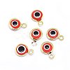 Handmade Evil Eye Lampwork Charms KK-F764-13G-02-2