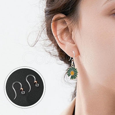 10Pcs Transparent Resin Earring Hooks FIND-YW0006-98G-1