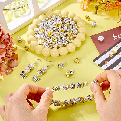 Pave Disco Ball Beads RB-TA0001-18B-1