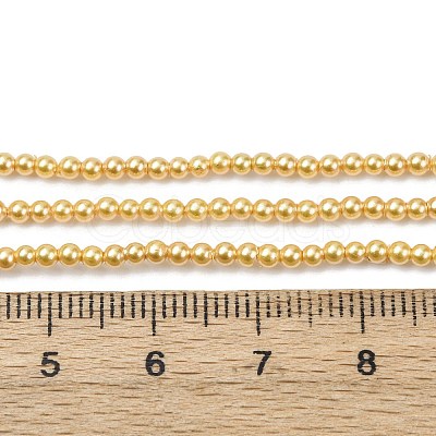 Electroplated Shell Pearl Beads Strands BSHE-G041-2mm-01-1