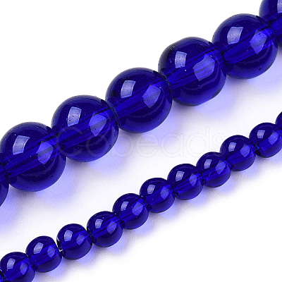 Transparent Glass Beads Strands GLAA-T032-T6mm-15-1
