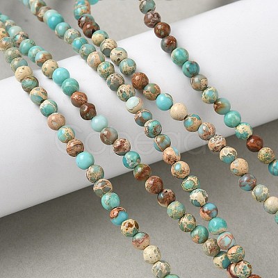 Dyed Natural Regalite/Imperial Jasper/Sea Sediment Jasper Beads Strands G-B124-C05-06-1