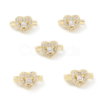 Rack Plating Brass Pave Cubic Zirconia Slide Charms KK-G464-04LG-1