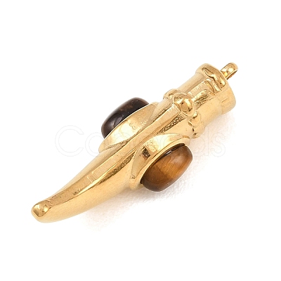Natural Tiger Eye Pendants STAS-H249-12G-1