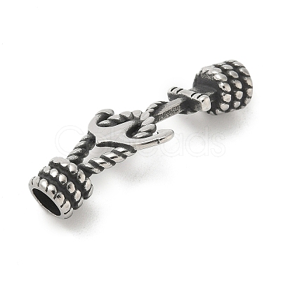 304 Stainless Steel Anchor Connector Charms STAS-Z147-06AS-1