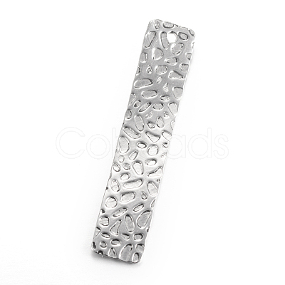 Non-Tarnish 201 Stainless Steel Textured Pendants LS-X-STAS-S055-30-1