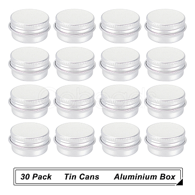 Round Aluminium Tin Cans CON-WH0079-14-1