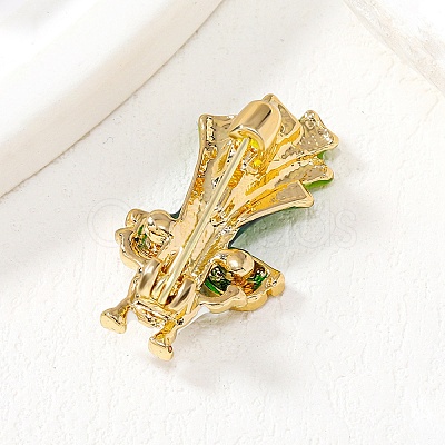 Golden Zinc Alloy Brooches PW23090875982-1