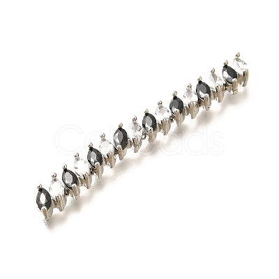 Brass Micro Pave Cubic Zirconia Beads KK-M312-21-1