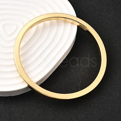 Brass Plain Bangles for Women BJEW-D339-01G-1