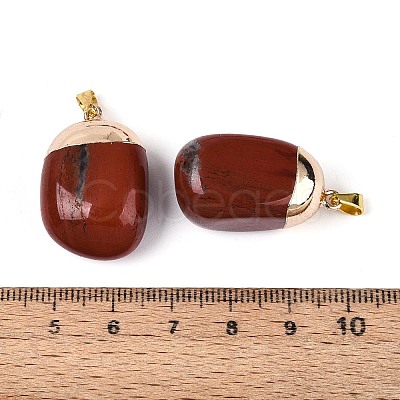 Natural Red Jasper Pendants G-N360-05G-03-1