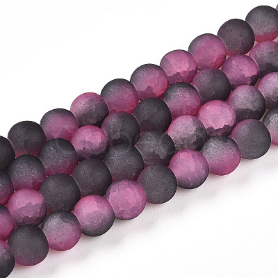 Crackle Glass Beads X1-GLAA-N009-8mm-09-1