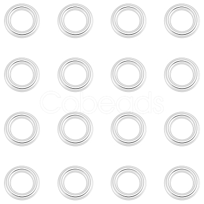 20Pcs 925 Sterling Silver Round Rings STER-BBC0009-64B-S-1