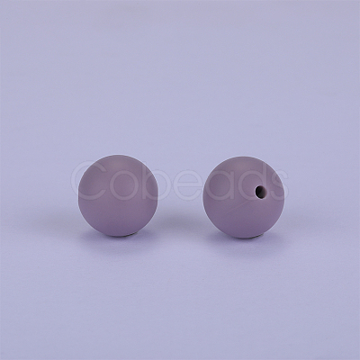 Round Silicone Focal Beads SI-JX0046A-102-1