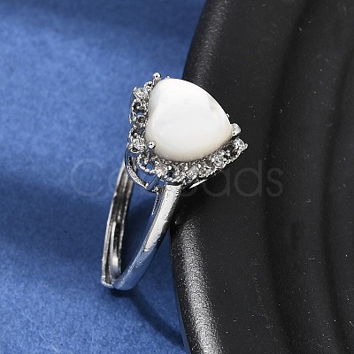 Brass Micro Pave Cubic Zirconia Finger Rings CU-CBA260E-04P-1
