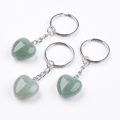 Natural Green Aventurine Keychain KEYC-F019-02P-1
