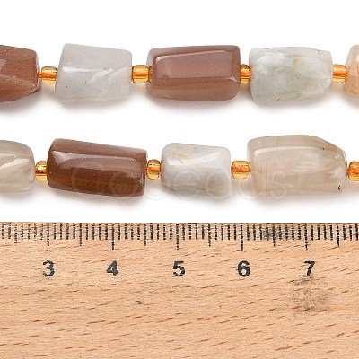 Natural Multi-Moonstone Beads Strands G-H329-A01-01-1