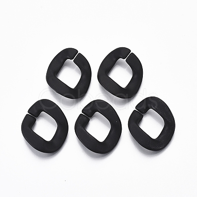 Spray Painted CCB Plastic Linking Rings CCB-R104-01A-01-1
