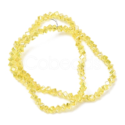 Electroplate Transparent Glass Beads Strands GL-CBA7A17-01A-13-1