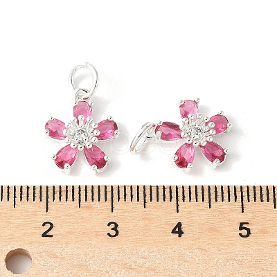 Brass Micro Pave Cubic Zirconia Pendants KK-U067-03S-06-1
