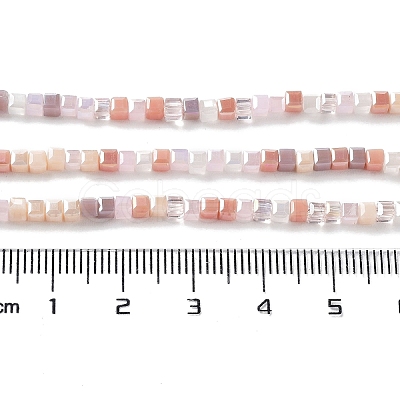 Gradient Color Electroplate Glass Bead Strands X-GLAA-E042-05-B08-1