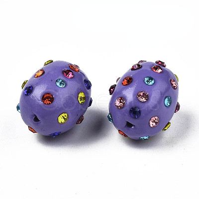Polymer Clay Rhinestone Beads RB-T017-32C-1