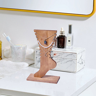 Wooden Anklets Display Stands ODIS-WH0025-224A-1