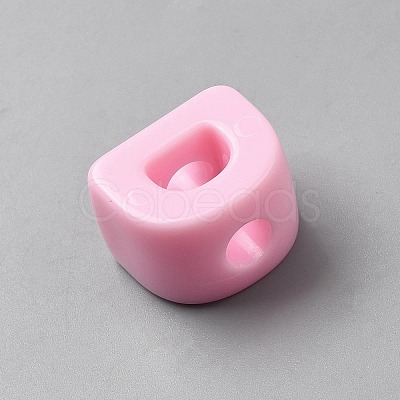 Acrylic European Beads OACR-WH0050-09D-1