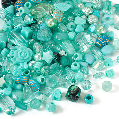 100G Transparent/Opaque Acrylic Beads MACR-TA0001-50G-1