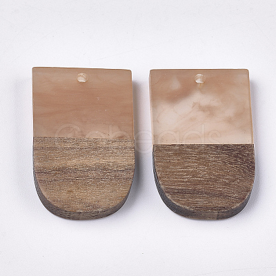 Resin & Walnut Wood Pendants LS-RESI-S358-34B-1