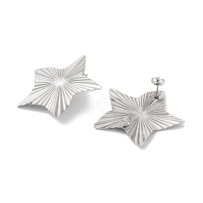 Non-Tarnish 304 Stainless Steel Stud Earring Findings X-STAS-P357-01D-P-1